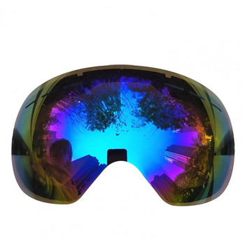 1 бр HX06 Лещи за ски очила Двуслойни очила, устойчиви на снежна слепота, UV защита, Смяна на лещи за очила за сноуборд