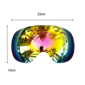 Αντικατάσταση φακών γυαλιών σκι 1 τεμ HX06 Γυαλιά σκι διπλής στρώσης Γυαλιά προστασίας από χιόνι με προστασία υπεριώδη ακτινοβολία Αντικατάσταση φακών γυαλιών για Snowboard