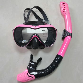 Σετ αναπνευστήρα Dry Diving Mask Anti-Leak Anti-Fog Glass Tempered Glass Ρυθμιζόμενο σετ κολύμβησης με αναπνευστήρα Σετ καταδύσεων Scuba Swimming Snorkel