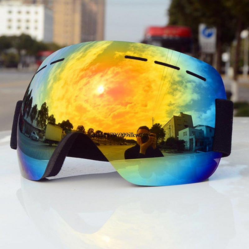 UV400 Ühekihilised suusaprillid Uduvastased Suured Suusaprillid Kaitse Suusatamine Talvised Lumelauaprillid Meestele Naistele