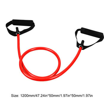 Ζώνες αντίστασης 5 επιπέδων με λαβές Yoga Pull Rope Elastic Fitness Exercise Tube Band για Προπόνηση Ενδυνάμωσης Bodybuilding στο σπίτι