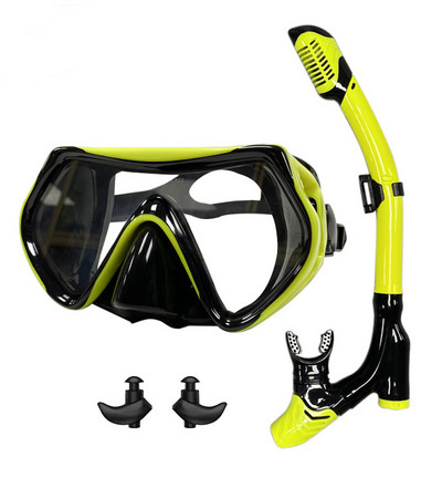 QYQ Niršanas maska Profesionāla niršanas maska ar caurulīti un snorkelu aizsargbrilles Brilles Niršanas peldēšana Easy Breath caurules komplekts Snorkel maska