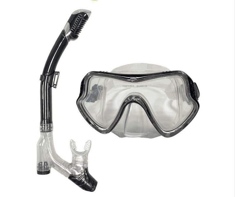 QYQ Sukeldumismask Professionaalne snorkelsukeldumismask ja snorkelid Prillid Prillid Sukeldumine Ujumine Easy Breath Tube komplekt Snorkelmask