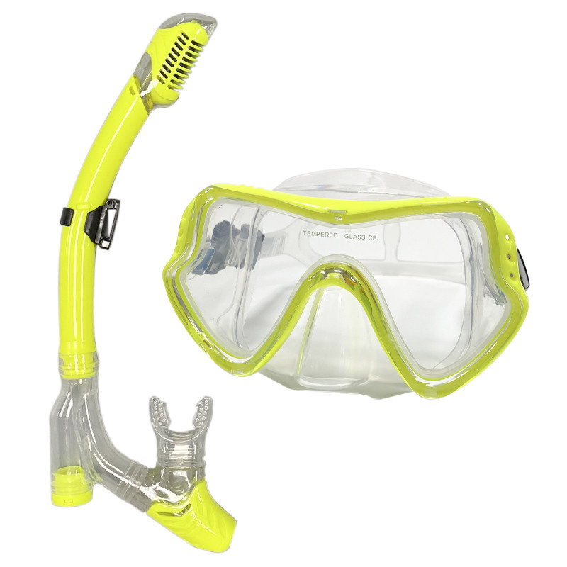 QYQ Sukeldumismask Professionaalne snorkelsukeldumismask ja snorkelid Prillid Prillid Sukeldumine Ujumine Easy Breath Tube komplekt Snorkelmask