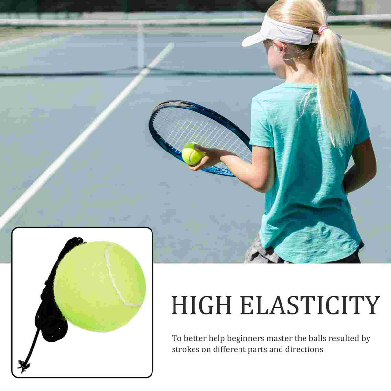 2 τμχ Μπάλες τένις με σχοινί για τένις κρίκετ Μεταχειρισμένο προπονητής τένις Εξοπλισμός αθλητικής προπόνησης Self High Bounce Durable Games Ground