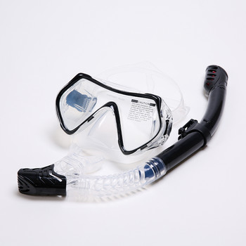Υψηλής ποιότητας καθρέφτης κατάδυσης σιλικόνης σετ πλήρως ξηρού αναπνευστικού σωλήνα με μάσκες καταδύσεων μεγάλου οπτικού πεδίου
