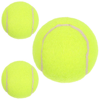 3 бр. Тренировъчна топка Професионална тренировъчна гумена топка Тренировъчна тенис топка за тенис на открито