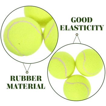 3 τεμ. Three Packs Rubber Tennis Balls Fetch Dog Toy Machine Professional Practice Training Portable Learning