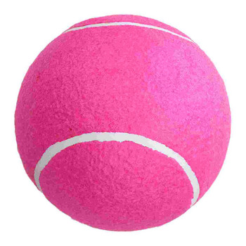 1 τμχ 20cm Φουσκωτή Φανελένια Μπάλα Μεγάλη Υπογραφή Μπάλες Τέννις Λαστιχένια Μπάλα για Παιδιά Υπαίθρια Σπορ (ροζ)