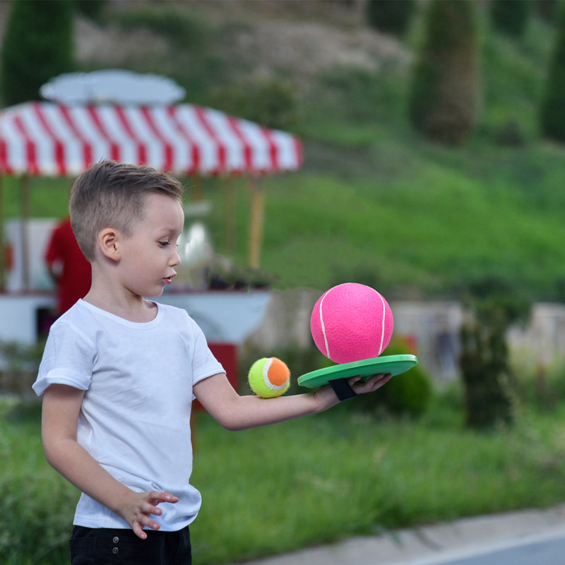 1 ks 20 cm nafukovací flanenový loptičky, veľké tenisové loptičky Signature, gumený loptičky pre deti v exteriéri (ružový)