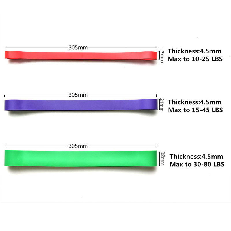 3 Χρώματα 600mm ελαστικές ζώνες αντίστασης Yoga Pilates Workout Loops Προπόνηση δύναμης Ζώνες αντίστασης για γυναίκες Άσκηση γυμναστικής