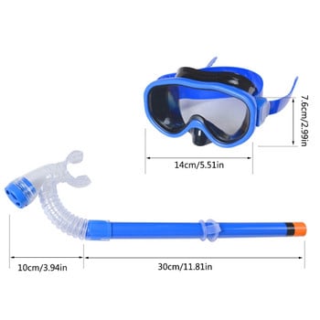 Момчета Момичета Маски за гмуркане Комплект шнорхел Детски очила за плуване Маски Комплект шнорхел