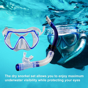 Μάσκες κατάδυσης Σετ κολύμβησης με αναπνευστήρα κατά της ομίχλης Σετ γυαλιά για ξηρό αναπνευστήρα Σετ γυαλιά για καταδύσεις Εξοπλισμός πισίνας 3 χρωμάτων
