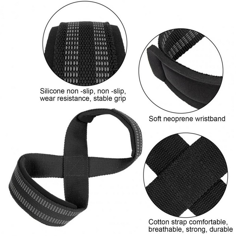 Traka za dizanje utega protiv klizanja Podstavljena Slika 8 Trake za dizanje za muškarce Žene Ručka za dizanje utega za bodybuilding za dom