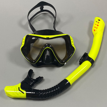 Επαγγελματικά αδιάβροχα γυαλιά κολύμβησης από μαλακά γυαλιά σιλικόνης γυαλιά κολύμβησης Πλήρης ξηρή μάσκα κατάδυσης με σωλήνα αναπνοής