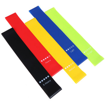 Устойчиви на йога ластици Фитнес оборудване на закрито на открито 0,35 mm-1,1 mm Пилатес Спортни тренировки Тренировка Еластични ленти 5 цвята