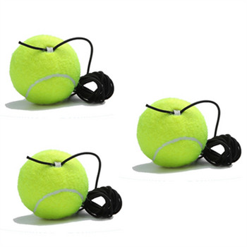 3 PCS Спортна топка за тенис с корда Тенис Junior Единична гумена лента Въже Тенис тренировъчни консумативи с тенис линия