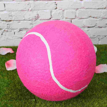 Φουσκωτό φανελένιο μπάλα τένις 20cm Γιγαντιαίο παιχνίδι για κατοικίδια μπάλα τένις Σκύλος Chew Toy Signature Μπάλες τένις Μπάλα για παιδιά σε εξωτερικούς χώρους