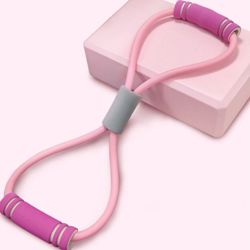 Gimnastikos salė 8 žodžių elastinė juosta krūtinės lavinimo guma prailginimo virvė Sportinė treniruotė Atsparumo juostos Fitneso įranga Jogos treniruotės