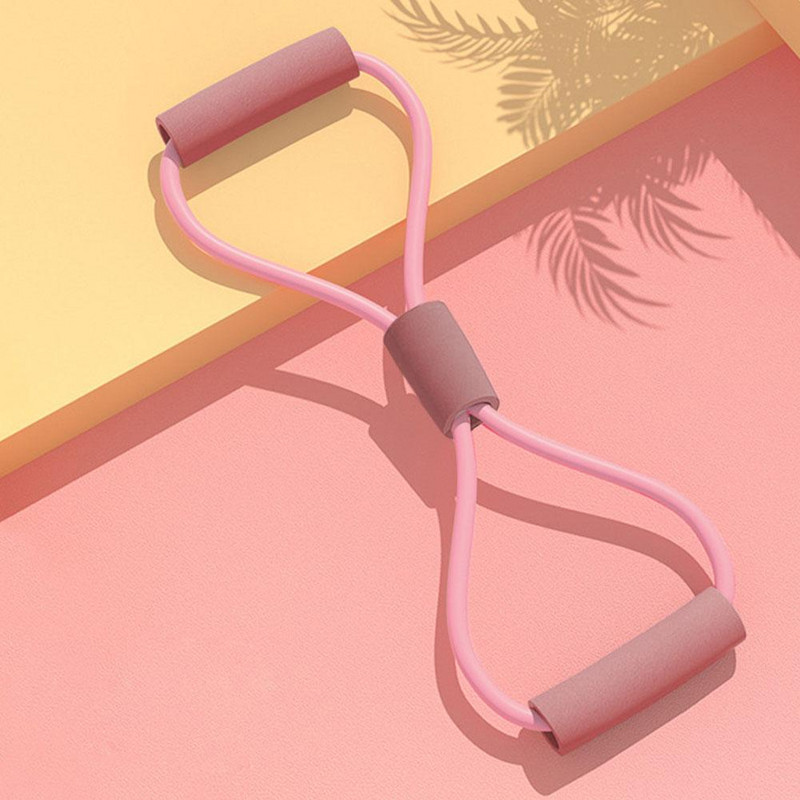 Упражнение с 8 думи Гумена лента за съпротивление Еластични ленти Йога Фитнес Еластична тръба Гумен колан Упражнение Разширител за гърди