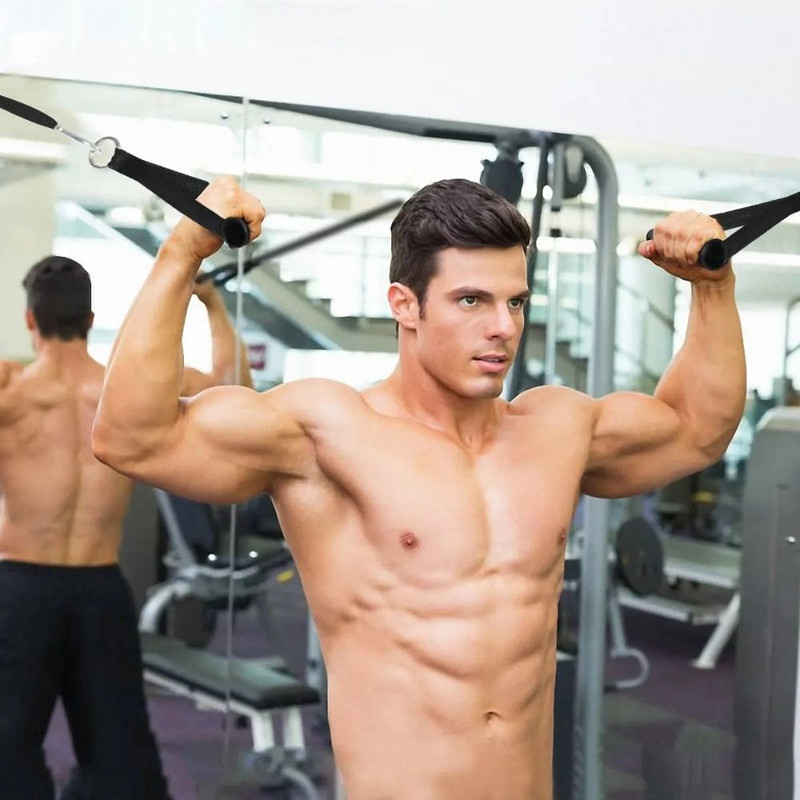 1 kompiuterio sporto salės atsparumo juostos Rankenos Neslystantis sukibimas Tvirtas nailoninis diržas Sporto treniruotėms Atsparios juostos Rankena