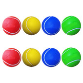 8 бр. Креативни тенис топки Тенис топки за тренировки Спортни PU тенис топки Топка за игра (2 бр. Жълти, 2 бр. Червени, 2 бр. Сини, 2 бр.