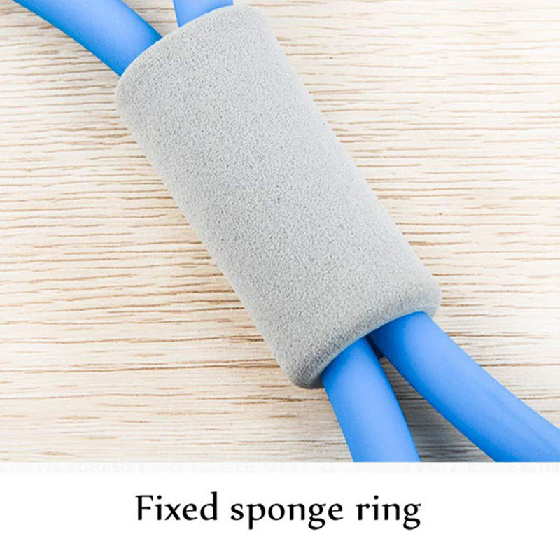 8 formos traukimui atsparios lyno juostos guma su putplasčio rankenomis, tamprus, elastingas 8 žodžių krūtinės išplėtimas, virvė, joga, mankšta