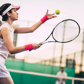 Тренировка на координацията между ръцете и очите Здрава тренировъчна топка за тенис тренажор за спорт