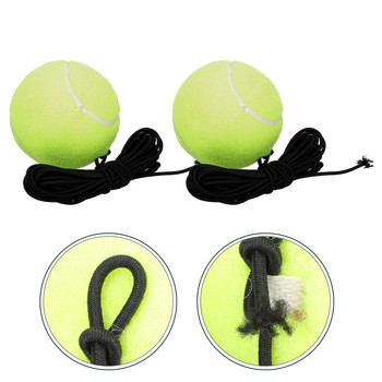 2 τμχ Ατομικές μπάλες προπόνησης τένις Μπάλες για σκύλους Παιχνίδια τένις υψηλής ελαστικότητας με σχοινί