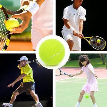 1 БР. Тенис Професионална гумена топка за тенис Топка с висока еластичност Тенис клуб Състезания Упражнения Практика за училищно обучение