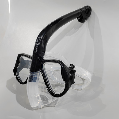 Цяло лицева маска за гмуркане с шнорхел за възрастни, оборудвана с нова система за суха горна част