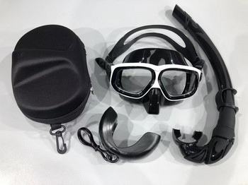 Професионална силиконова водоустойчива маска за гмуркане за възрастни, огледало за гмуркане, плаващ комплект за гмуркане против замъгляване, дълбок комплект с голяма рамка