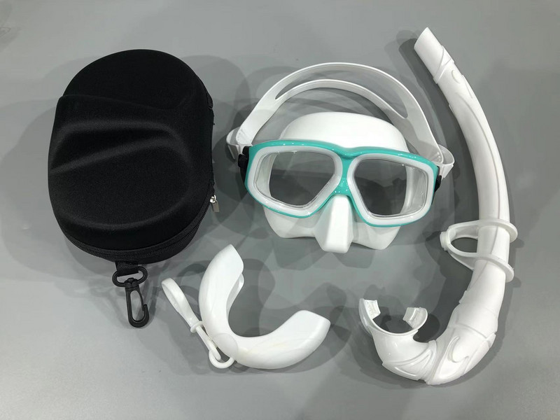 Професионална силиконова водоустойчива маска за гмуркане за възрастни, огледало за гмуркане, плаващ комплект за гмуркане против замъгляване, дълбок комплект с голяма рамка