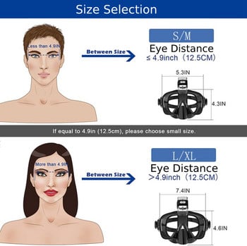Маска за гмуркане, регулируема маска за гмуркане с шнорхел, диоптри, панорамна, против изтичане, против замъгляване, за възрастни, деца, плувни очила, екипировка, подарък