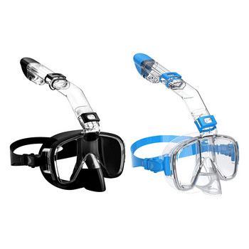 Μάσκα κατάδυσης Ρυθμιζόμενη μάσκα κολύμβησης με αναπνευστήρα Διόπτρες Πανοραμική κατά των διαρροών κατά της ομίχλης για ενήλικες Παιδικά γυαλιά κολύμβησης Δώρο