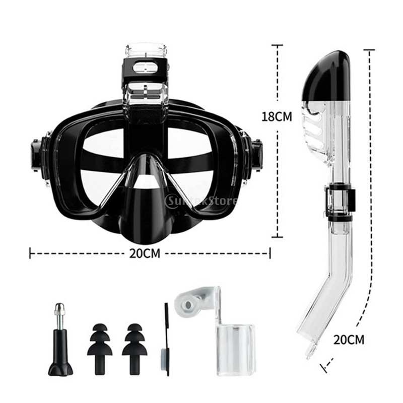 Nardymo kaukė Reguliuojama nardymo kaukė Dioptrijų Panoraminė Nuotėkio Apsauga nuo Rūko suaugusiems Vaikams Plaukimo akiniai Apranga Dovana