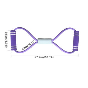 8 Band Resistance Band Yoga Resistance Band Stretch Fitness Band 8 Shape Pull Rope Figure for Home Workout Physical-Therapy