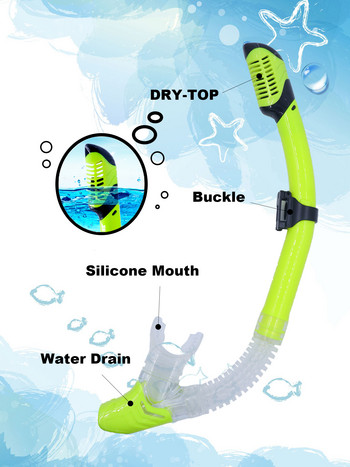 Επαγγελματικές μάσκες κατάδυσης Σετ κολύμβησης με αναπνευστήρα Φούστα σιλικόνης για ενήλικες Γυαλιά γυαλιά ομίχλης Εξοπλισμός πισίνας
