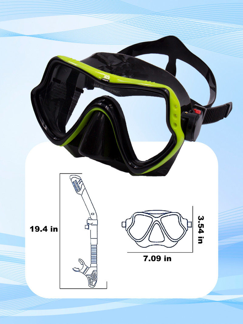 Profesionalios nardymo kaukės nardymo su vamzdeliu rinkinys suaugusiems silikoninis sijonas nuo rasojimo akiniai akiniai plaukimo baseino įranga