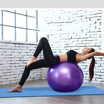 Диаметър 45 см PVC топки за фитнес Йога топка Удебелена взривозащитена Упражнение Домашна фитнес зала Оборудване за пилатес Топка за баланс