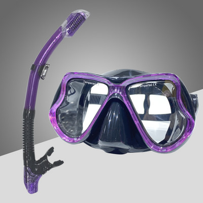 Маски за гмуркане за възрастни Комплект дихателни тръби за гмуркане с шнорхел Очила за жени Мъже Маски с катарама против приплъзване