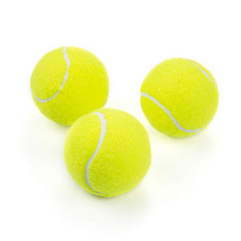 Топки за тенис Висок отскок Практически тренировки Еластичност на открито Издръжлив тенис за кучета Преследване на ухапвания и дъвчене 6,5 СМ топка за кучета