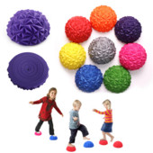 16 см йога топка PVC надуваема масажна точка Half Fit Ball Balance Trainer Stabilizer GYM Pilates Fitness Ananaple Massage Ball