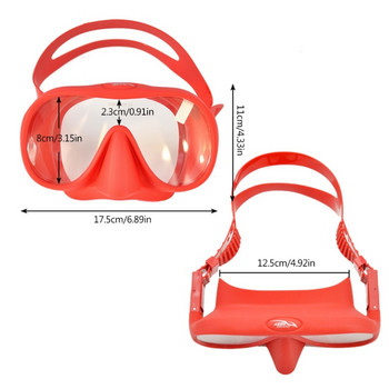 Μάσκα κατάδυσης για ενήλικες Tempered Glass Μάσκα κατάδυσης κατά της ομίχλης Μάσκα κολύμβησης με κάλυμμα μύτης για κολύμβηση με κολύμβηση με αναπνευστήρα.