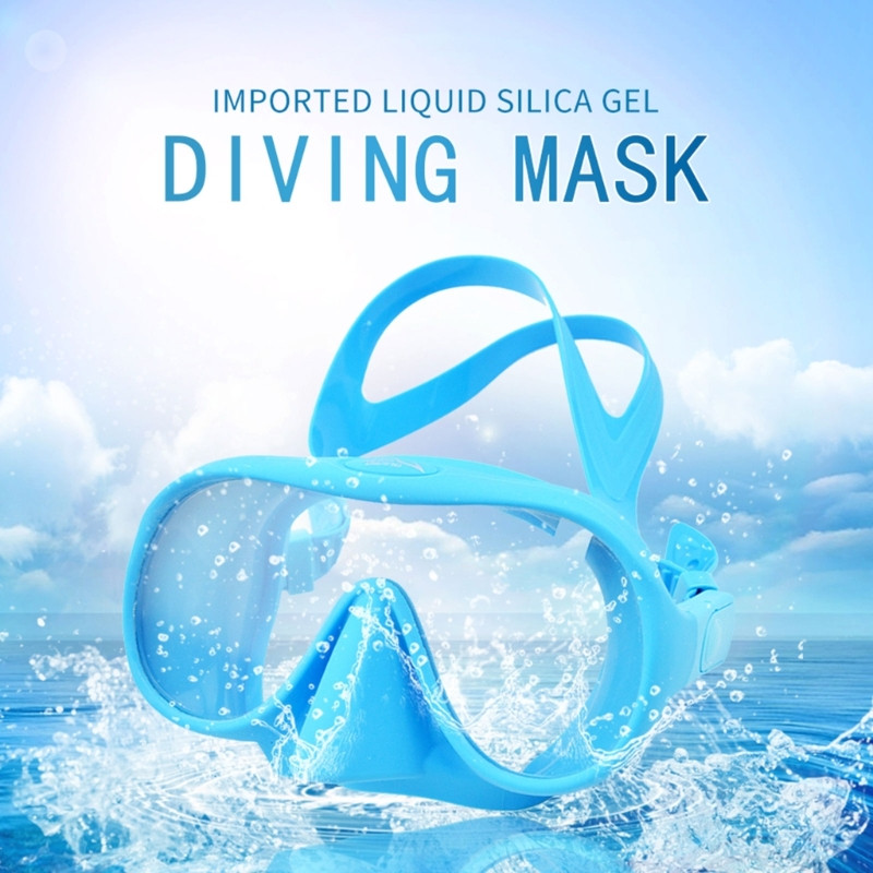 Маска за гмуркане за възрастни, маска за гмуркане от закалено стъкло, противозамъгляваща се, маска за плуване, очила с капак за нос за гмуркане с шнорхел, свободно гмуркане, плуване