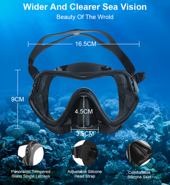 JSJM 2024 New Professional Snorkel Diving Mask and Snorkels Goggles Glasses Diving Tube Set snorkel Mask Unisex Adult