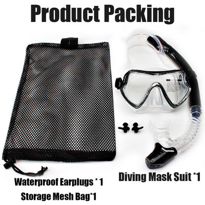 JSJM 2024 Нова професионална маска за гмуркане с шнорхел и шнорхели, очила, очила, комплект тръби за гмуркане, комплект от шнорхели, маска за възрастни, унисекс