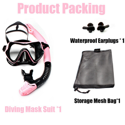 JSJM 2024 Нова професионална маска за гмуркане с шнорхел и шнорхели, очила, очила, комплект тръби за гмуркане, комплект от шнорхели, маска за възрастни, унисекс