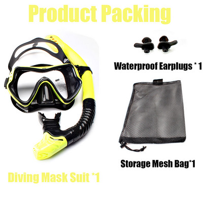 JSJM 2024 Нова професионална маска за гмуркане с шнорхел и шнорхели, очила, очила, комплект тръби за гмуркане, комплект от шнорхели, маска за възрастни, унисекс
