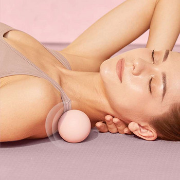 Мини силиконова топка за фасция Body Muscle Relex апарат за масаж на гръб и крака Тренажорна топка Спорт Фитнес Пилатес Топка за йога
